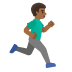 man running facing right, medium-dark skin tone